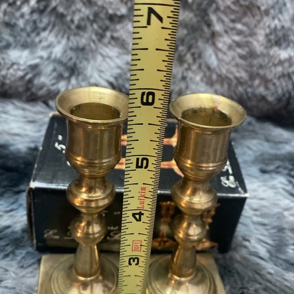NIB Vintage Brass Candlestick 5” Candle Holders - Picture 13 of 16